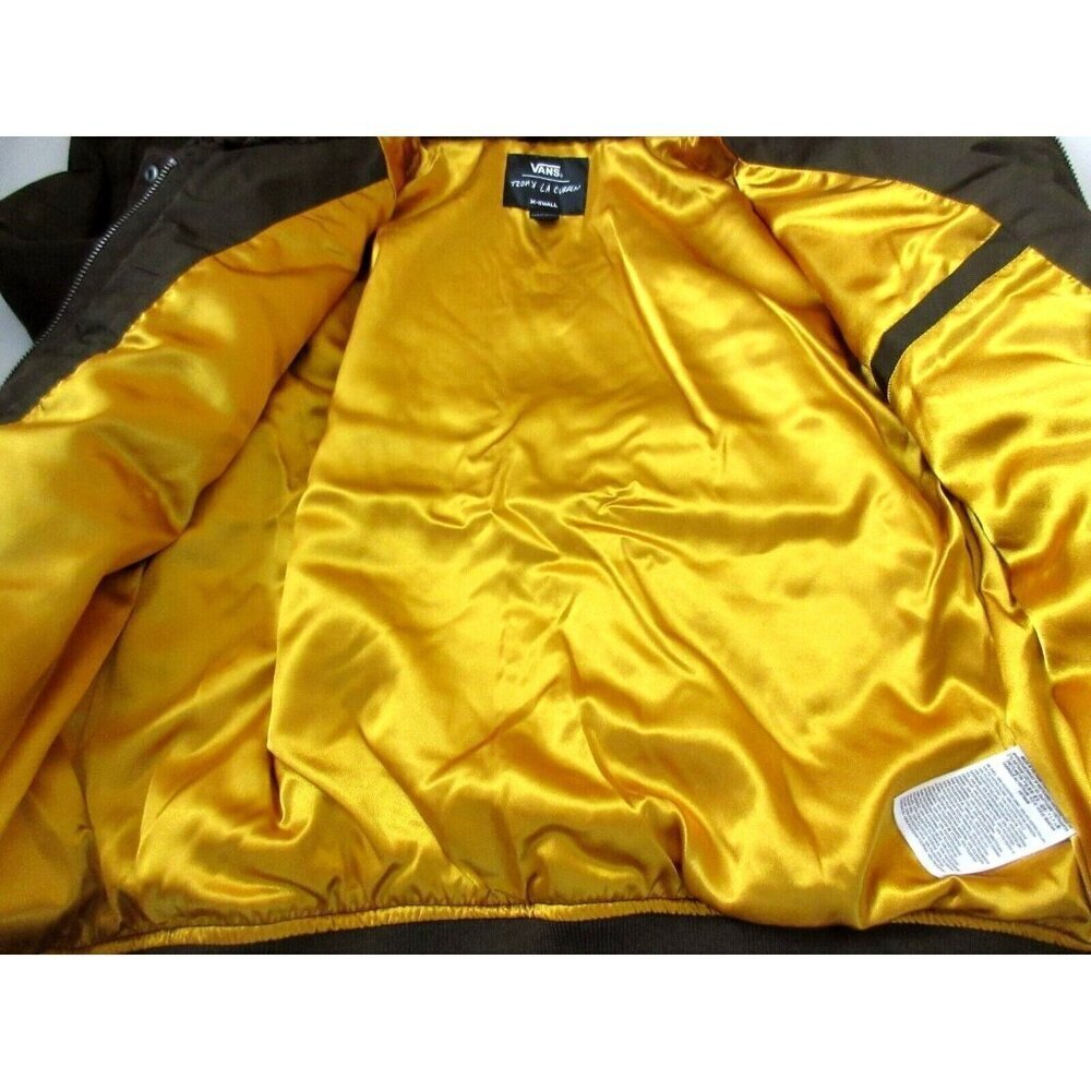 Vans x Curren x Knost Women's Full Zipper Bomber Jacket Demitasse Brown NWT - Picture 2 of 6